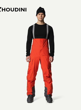 HOUDINI胡丁尼Rollercoaster云霄户外男防风单双板背带滑雪裤下装