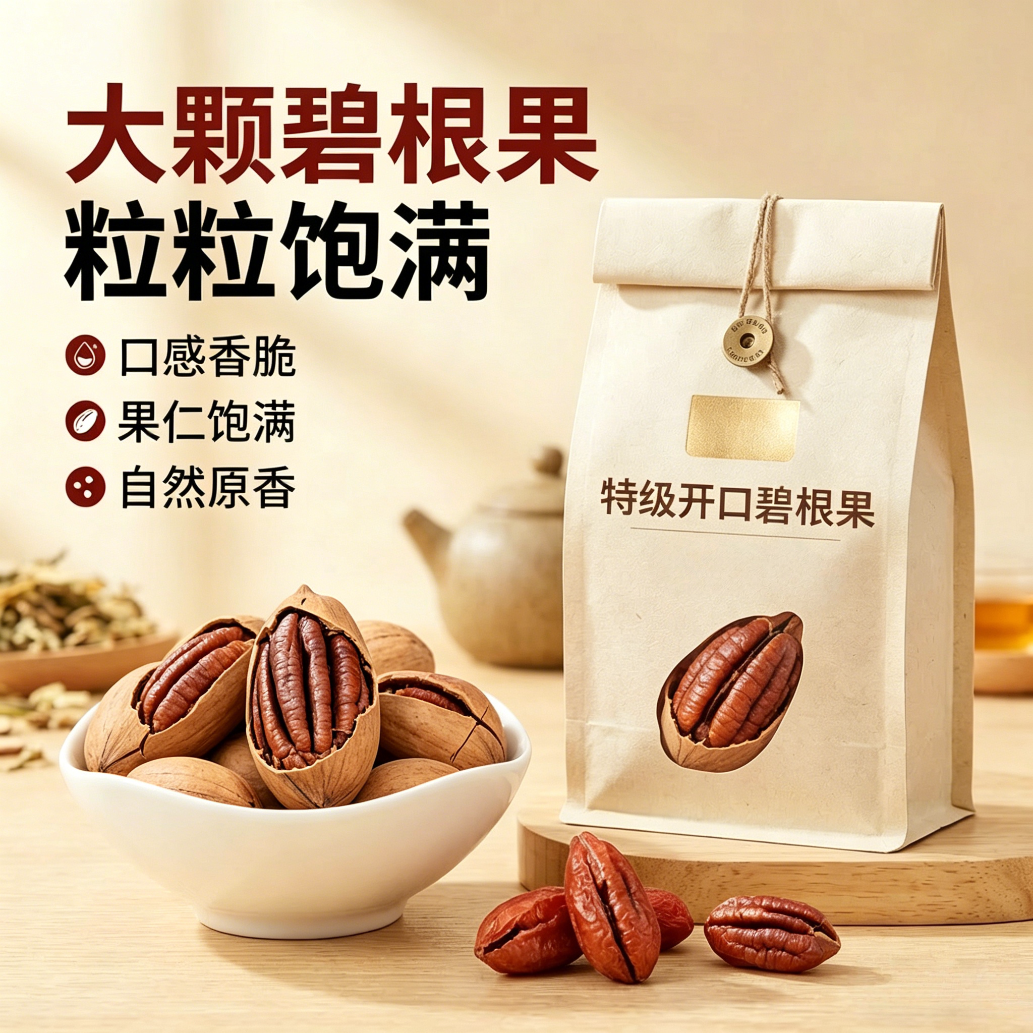 碧根果原味无添加新货坚果孕妇长寿果正品官方旗舰店