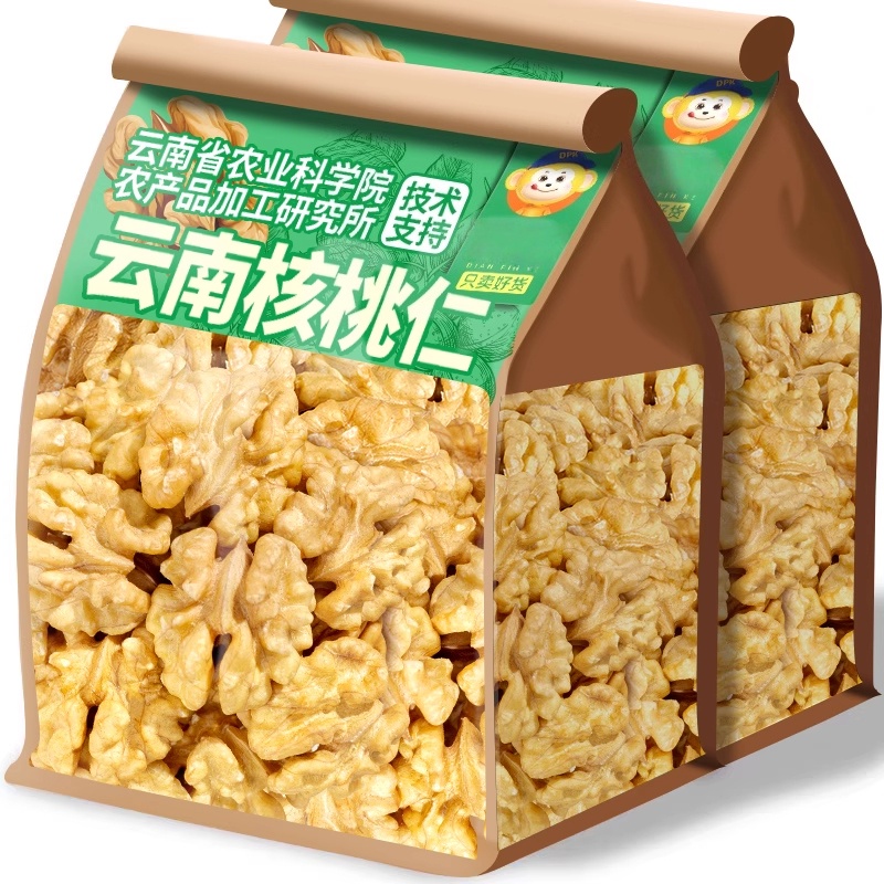 原味大核桃仁新疆阿克苏薄皮核桃仁500g克坚果干零食特产无添加