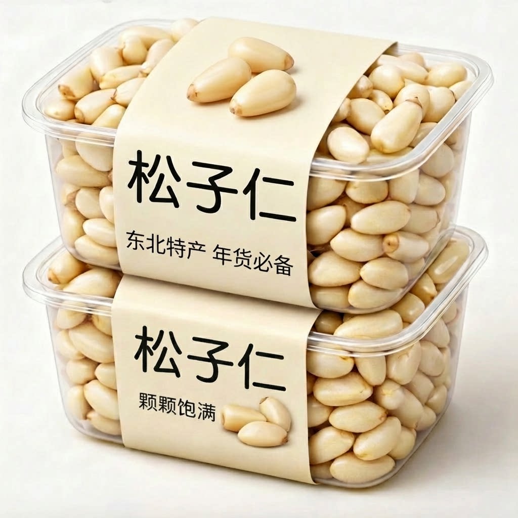 东北松子仁500g原味无添加正品官方旗舰店新货特级特大即食零食