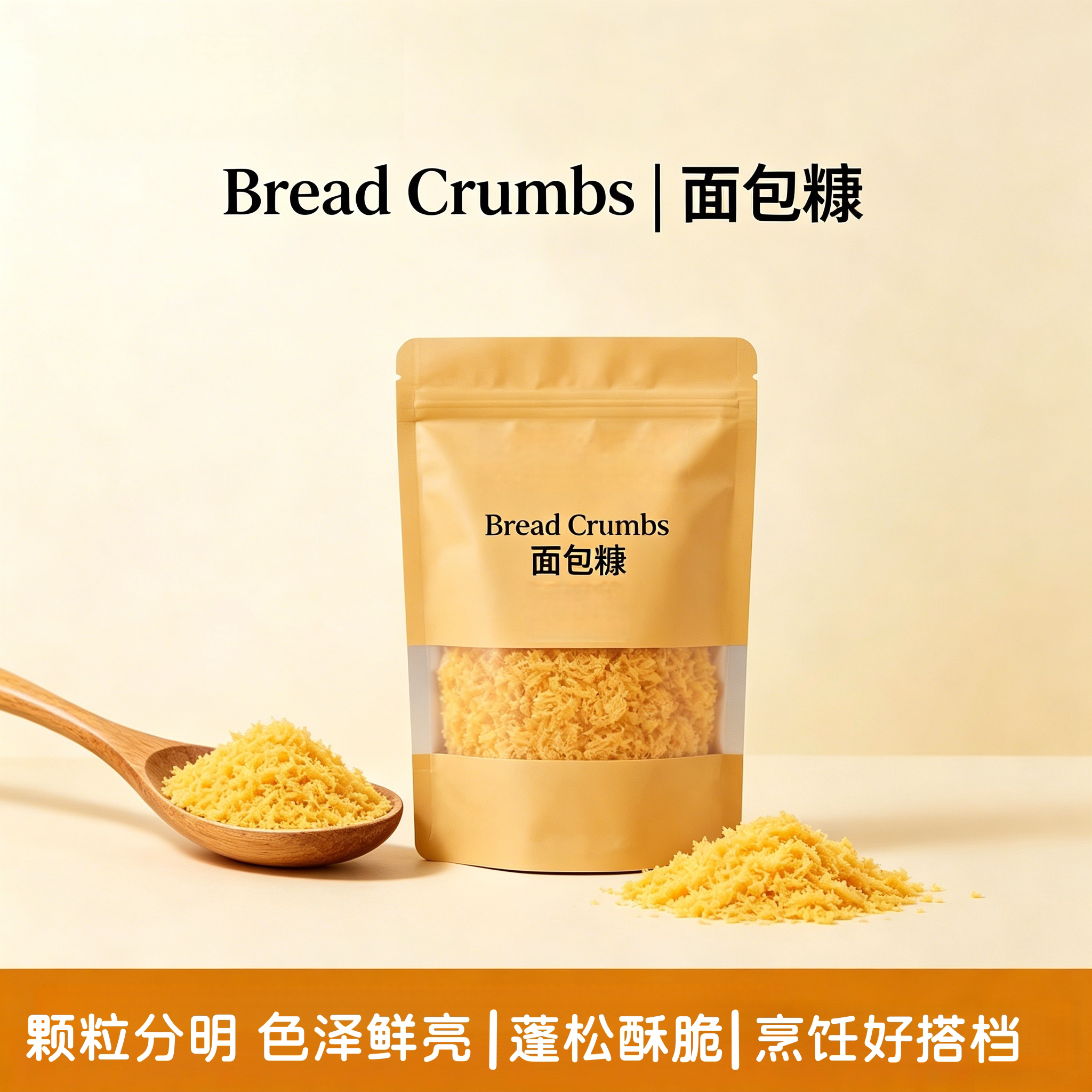 央妈推荐黄面包糠脆皮炸鸡裹粉油炸酥南瓜饼炸虾鸡猪排用烘焙瓶装