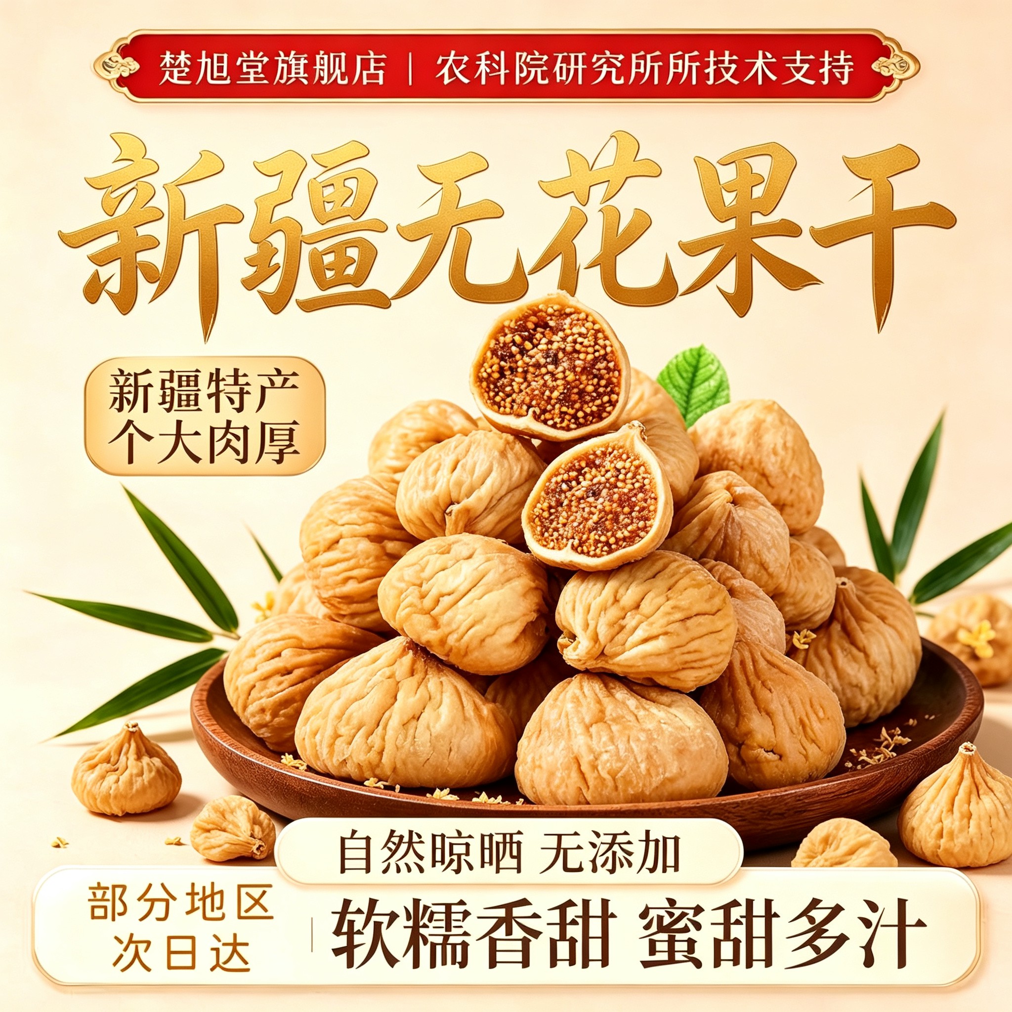 无花果干新疆官方旗舰店无糖无添加特级大果正宗新疆无花果煲汤泡