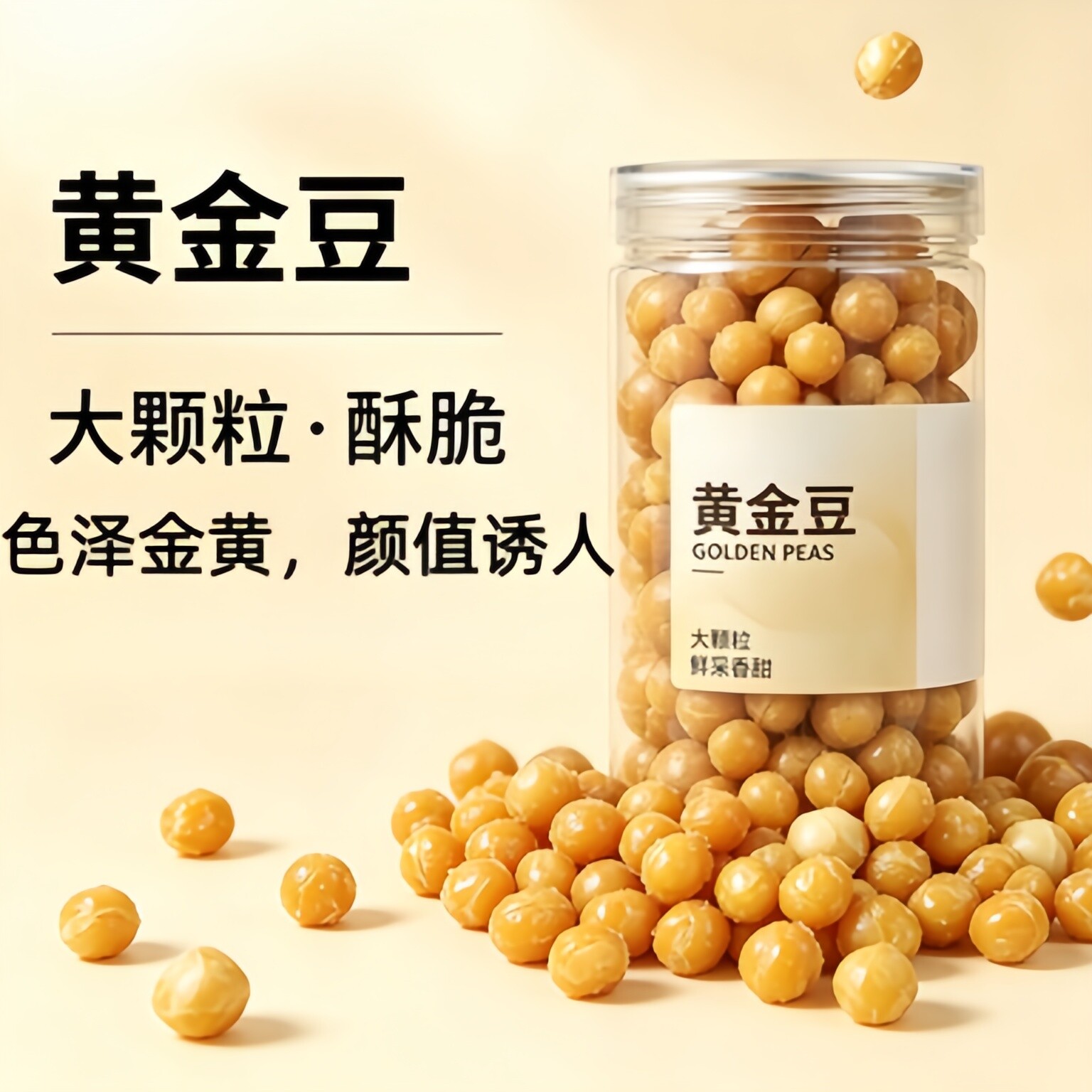 央妈推荐黄金豆香酥油炸豌豆香辣牛肉味黄金豆下酒菜休闲炒货零食