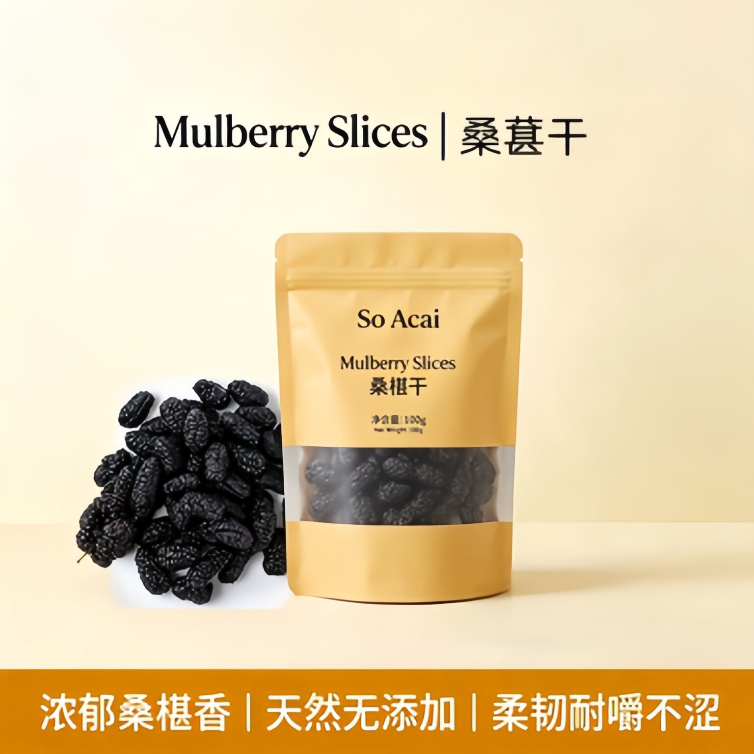 桑葚干新鲜黑桑葚干果正品免洗即食干净泡茶酒桑椹花茶