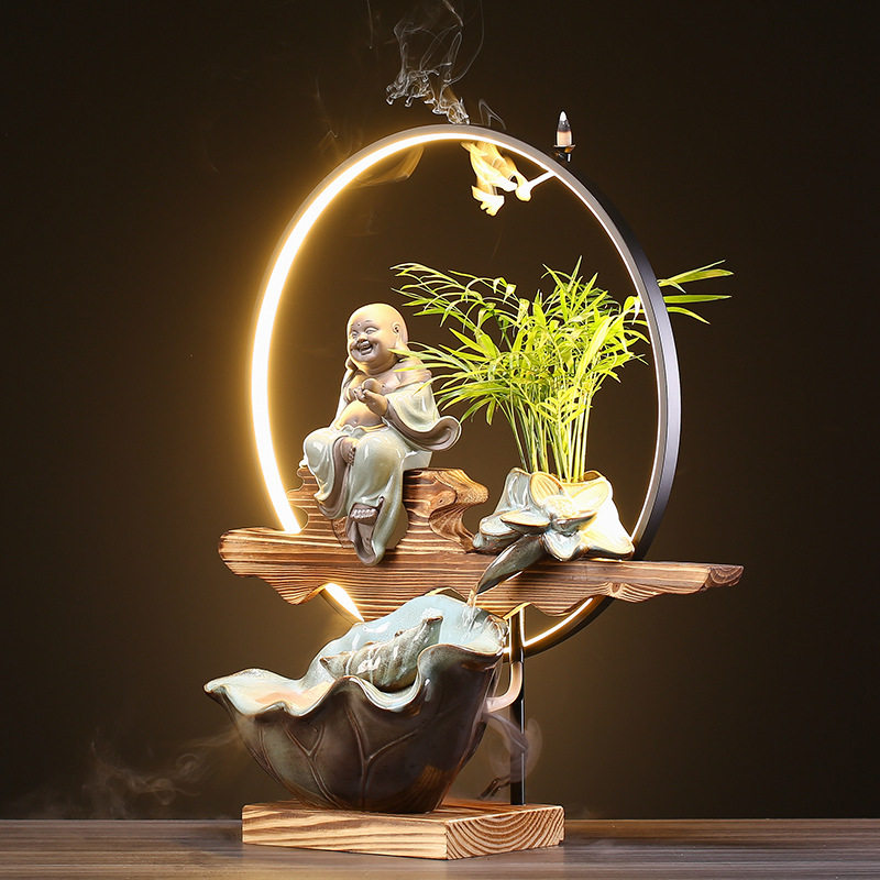 大师艺术高端新中式创意流水摆件喷泉风水招财开业送礼乔迁
