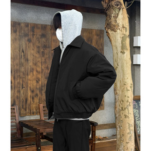 cleanfit飞行夹克棉服男美式高街翻领短款棉衣vintage宽松厚外套