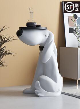 创意大型落地狗摆件轻奢客厅电视柜沙发旁迎宾装饰品乔迁新居礼品