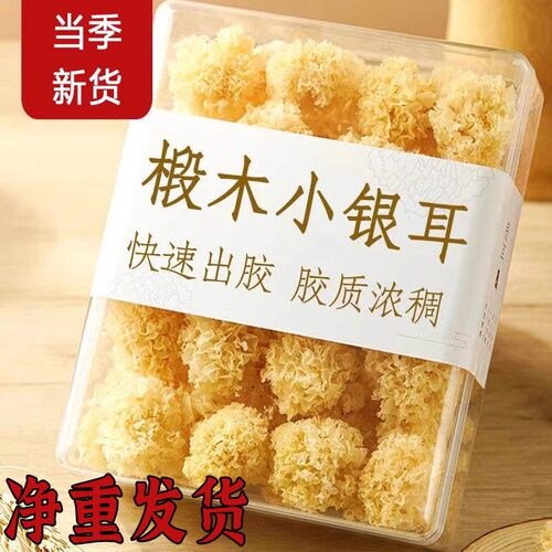 【净重】深山椴木小银耳干货