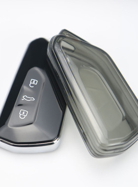 适用大众id4钥匙套凌渡威然揽境id3/id6x高尔夫8揽巡全包透明软壳