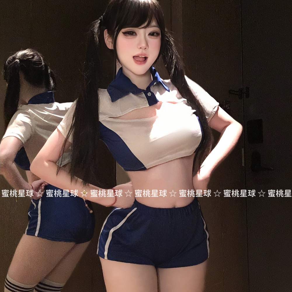 日系显胸体操服可爱啦啦队