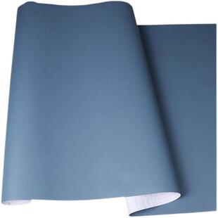 2023新款网红墙纸自粘美容院灰蓝雾霾蓝卧室墙壁纸家用客厅背景墙