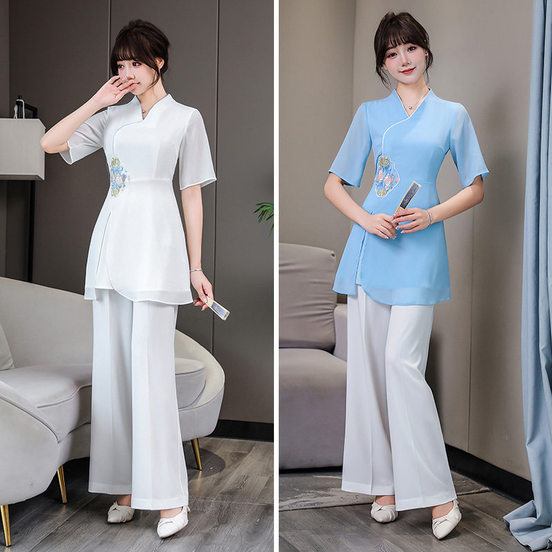 2024春夏新款棠樾足浴足疗技师工作服美容师美容院养生会馆工作服