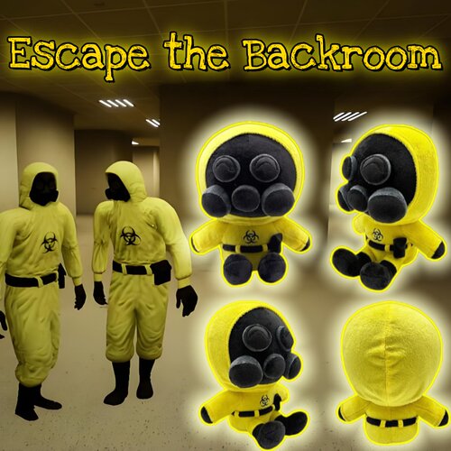 逃离后室Escape the Backroom面具人逃离房间毛绒公仔游戏周边