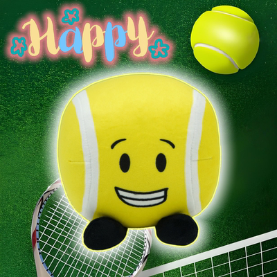 网球公仔Q版笑脸可爱Tennis Ball梦幻岛之战网球周边毛绒玩具玩偶