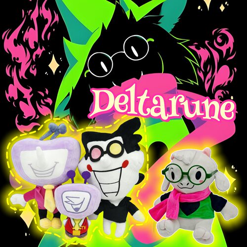 三角符文电视Deltarune 游戏白羊黑羊毛绒玩具公仔周边玩偶公仔