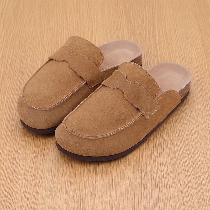 H款牛皮乐福鞋休闲半拖