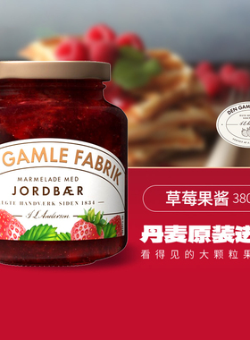 DGF蒂杰夫丹麦进口草莓果酱水果果肉面包烘焙涂抹酱即食早餐380g