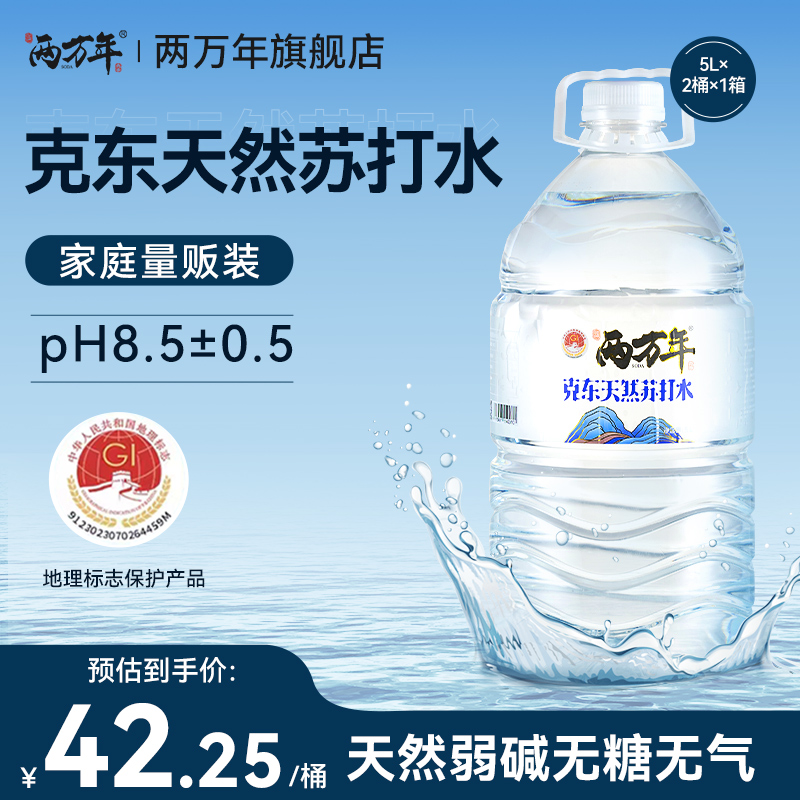 两万年克东天然苏打水pH8.5弱碱性水5L*4桶装水冷矿泉家庭大容量 咖啡/麦片/冲饮 饮用水 原图主图