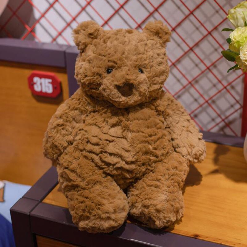 现货巴塞罗熊公仔teddybear泰迪笨笨熊毛绒玩具儿童礼物棕熊摆件