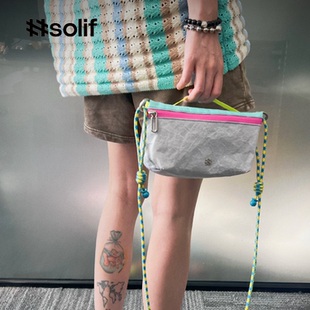solif氧气包多巴胺撞色斜挎包音乐节潮流休闲包包男女2025新款