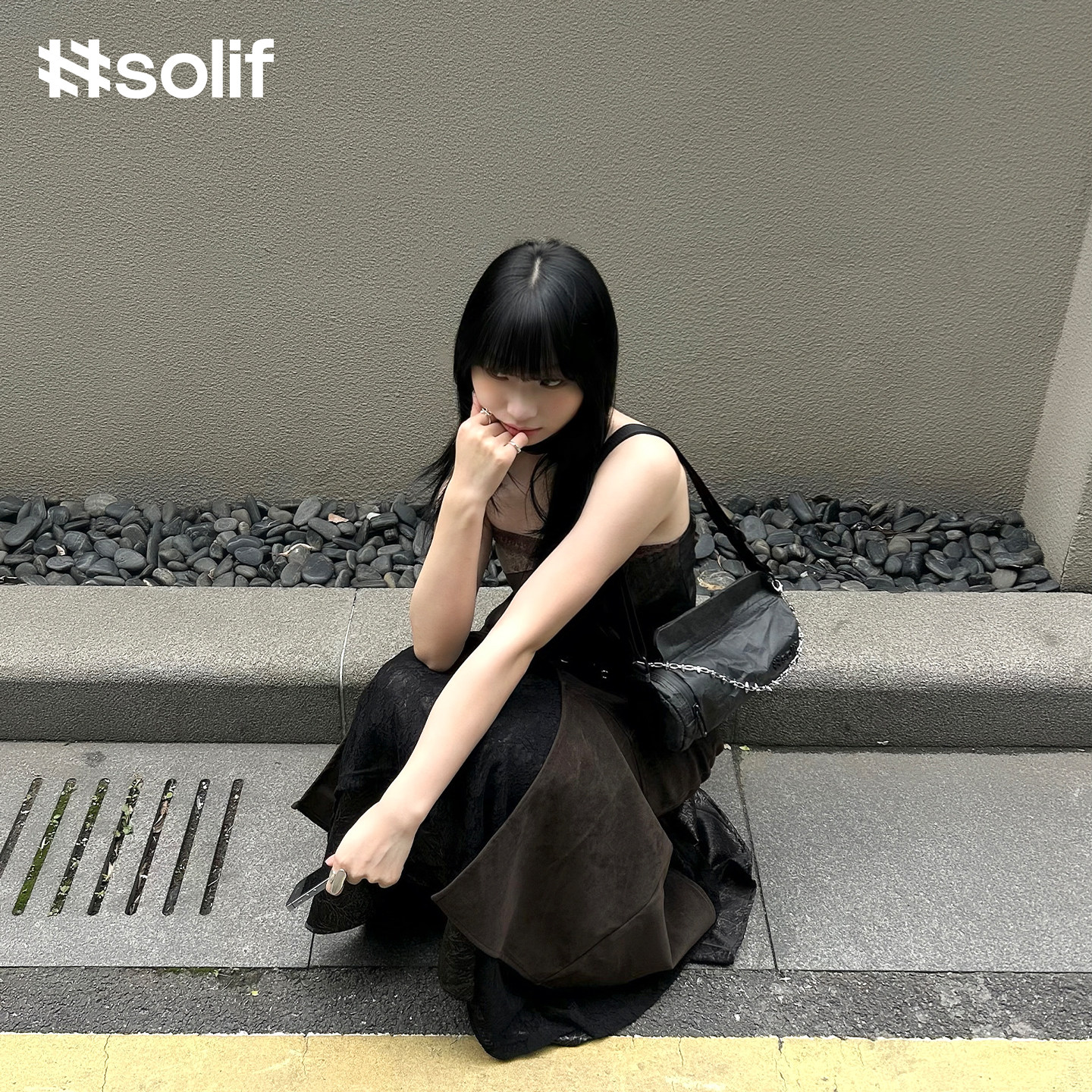 solif新款圆筒包做旧潮流原创小众斜挎包腋下包女轻便手提单肩包