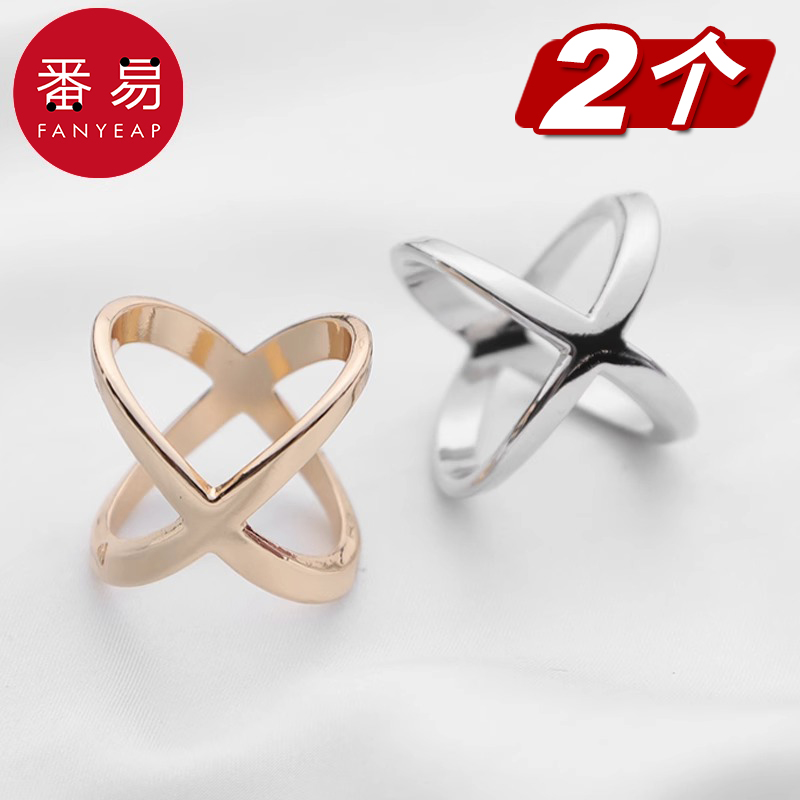 pn001丝巾扣环披肩衣角打结扣百搭两用围巾扣小方巾三环扣