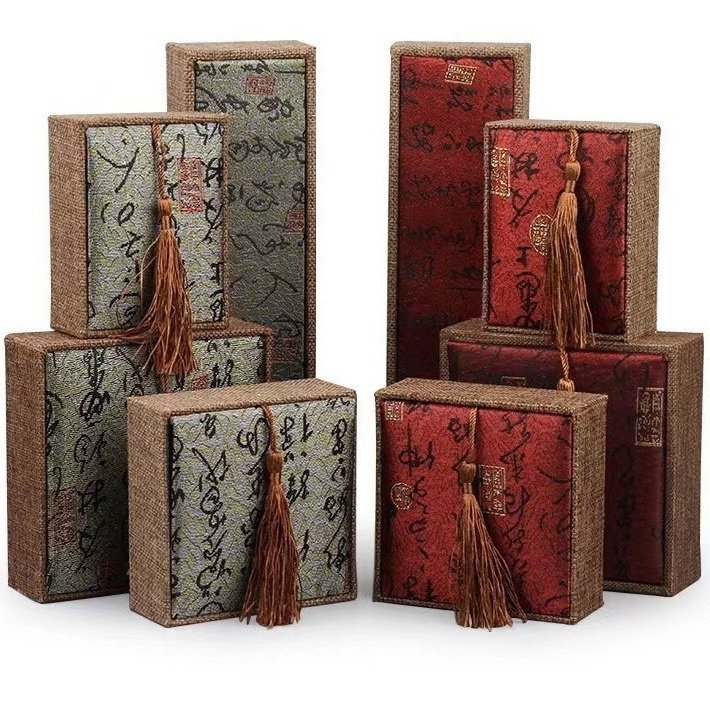 空锦盒流苏包装盒棕绿色红色蓝色三色系文字款海浪款礼盒包装盒子,包装,首饰包装,淘宝优惠券,粉丝福利购,淘宝优惠卷