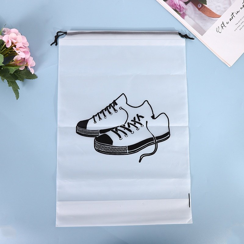 旅行鞋子收纳袋抽绳束口袋防尘鞋袋卡通小熊包装袋现货防水服装袋