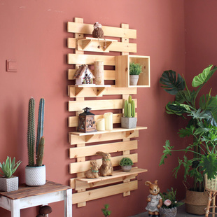 创意壁挂装饰置物架盆栽花架摆件阳台橱窗花园墙面多层搁板收纳架