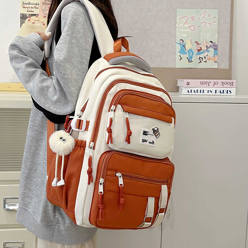 书包女初中生小学生大容量2024新款高中生大学生减负高颜值双肩包