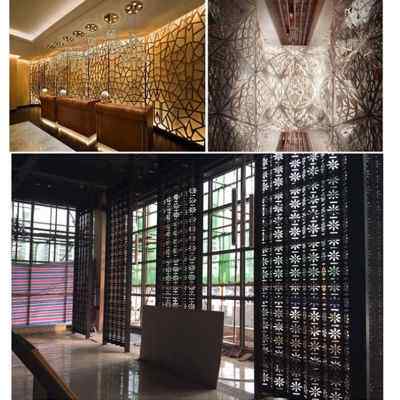 极速厂销厂促木纹铝窗花铝型材铝板复古镂空铝单板V屏风铝方管隔