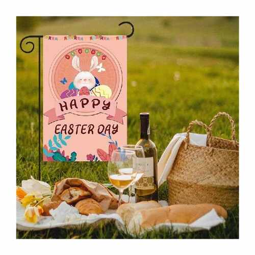极速Easter Yard Flags Easter Egg BunnyK Print Garden Flags