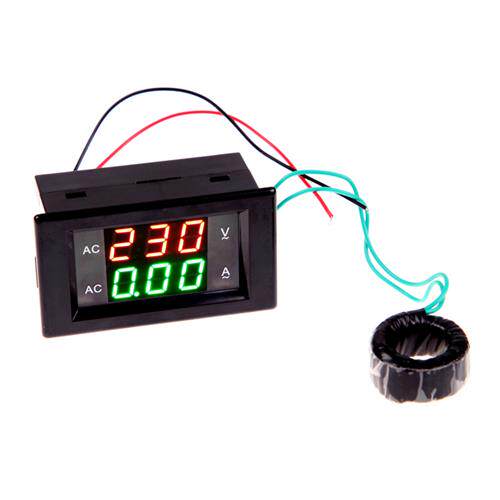 极速AC Digitahl Ammeter Voltmeter 220V Panel Amp Volt Voltag