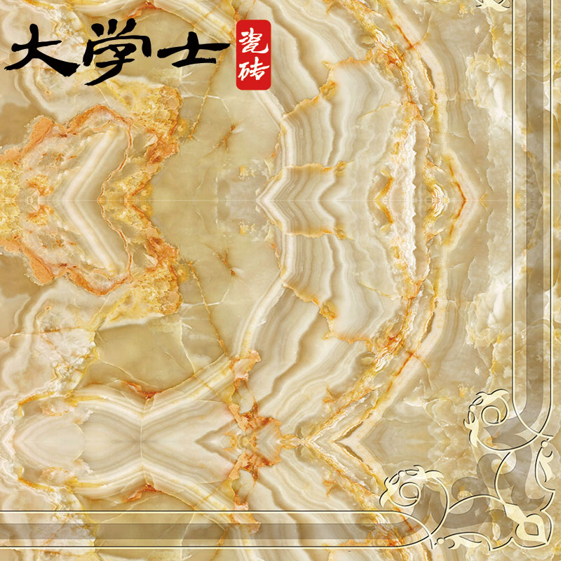 新品大学士瓷砖背景墙 欧式客厅A电视背景砖3d微晶石仿大理石 陶