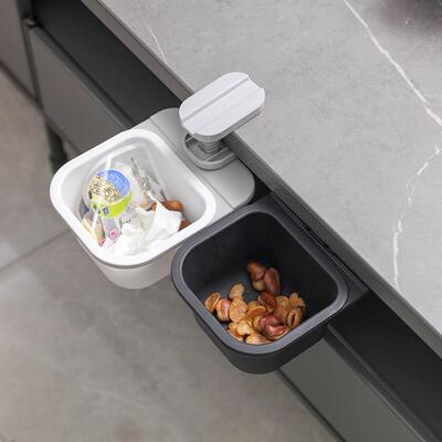 极速Multifunctional Rqotating Trash Can Dining Table Vegetab
