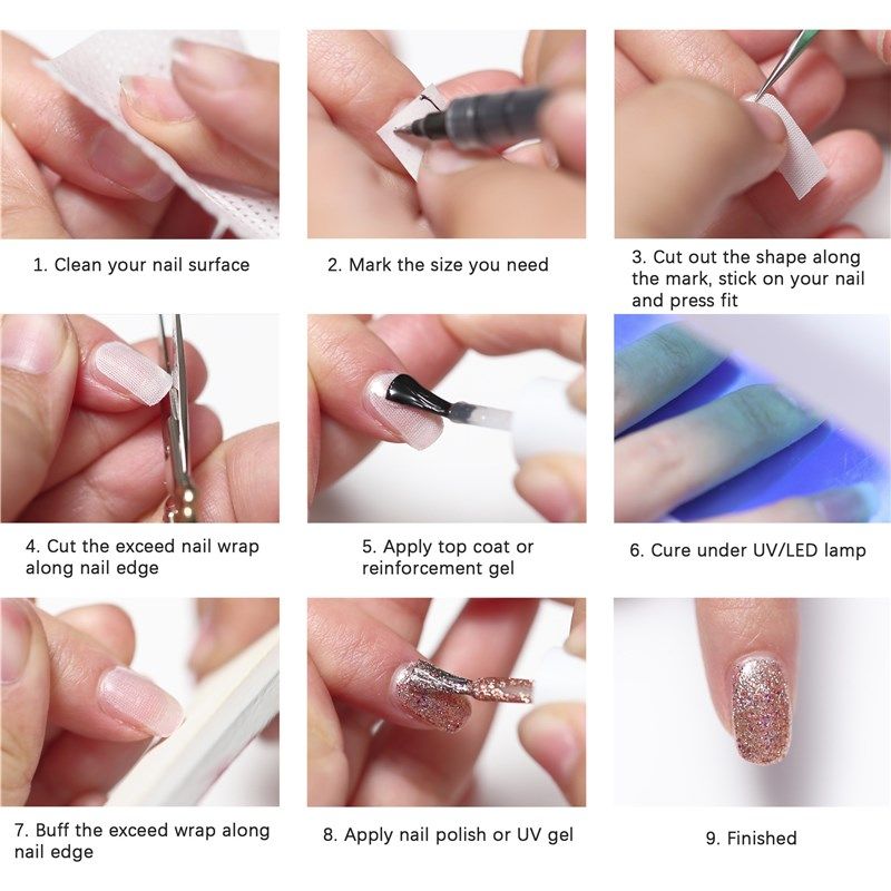 极速Nail Armor Pasteo Silk Cloth Silk Tape Nail Repair Adhes