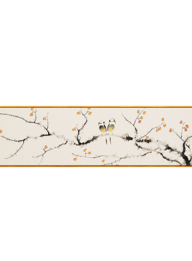 新品鸳鸯比翼连枝主卧室床头装饰画E沙发背景墙壁画现代新中式客