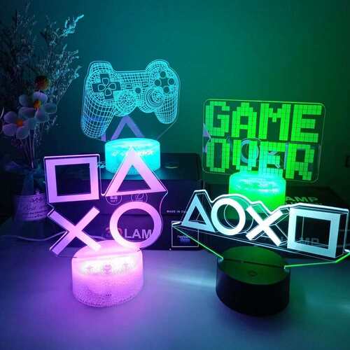 新品创意Switch游戏手柄XBOX耳机PS5电竞房装N饰灯ROG氛围灯RGB小