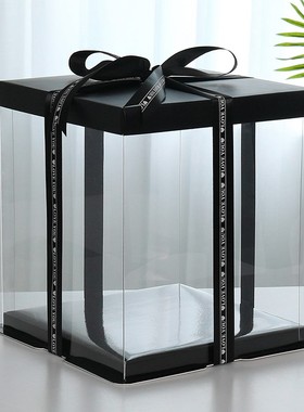 极速Cake box transparent 4/14 inch cGake decoration packagin
