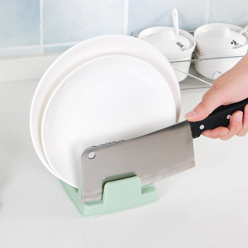 新品锅盖架厨房塑料免打孔菜板架支架架子 N多功能家用座砧板案板