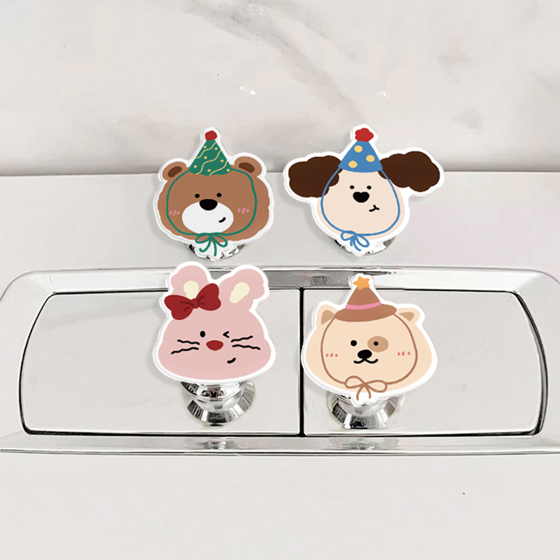 【人气新品】礼帽小狗马桶按压器