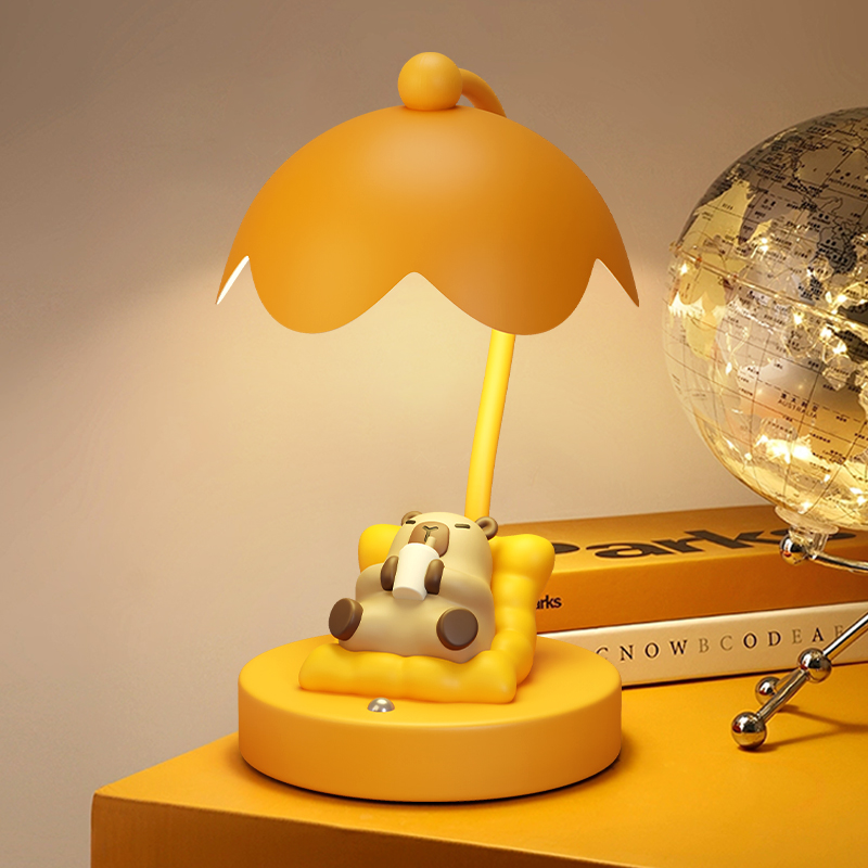 卡皮巴拉台灯床头灯摆件小众夜灯高级感乔迁生日礼物儿童房装饰品