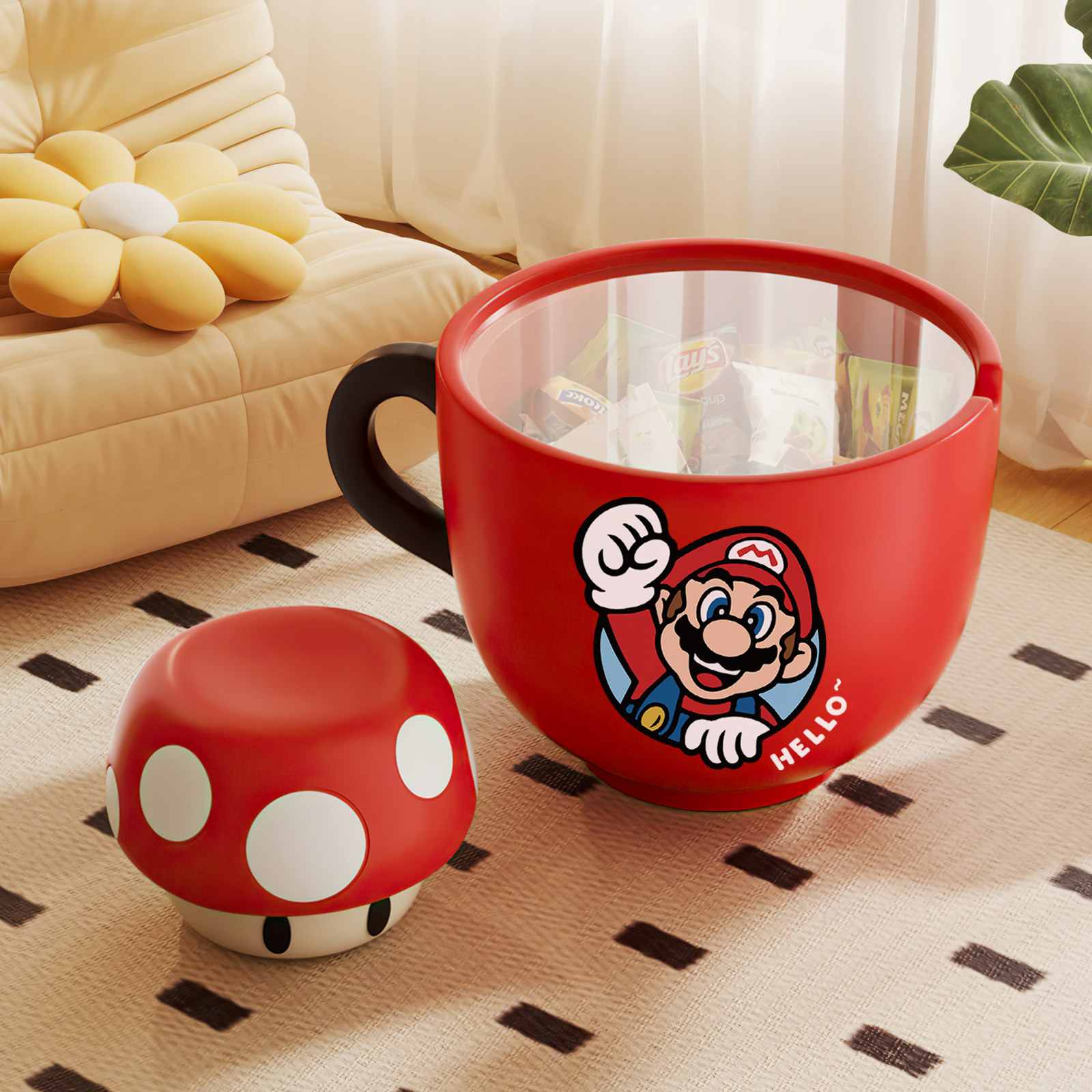 创意马里奥咖啡杯茶几客厅家用2026新款阳台小茶桌零食收纳小边几,住宅家具,茶几,淘宝优惠券,粉丝福利购,淘宝优惠卷