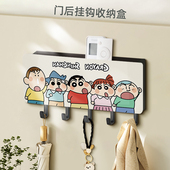 蜡笔小新门后挂钩衣帽架入户玄关钥匙置物架墙面装 画挂画 饰壁画