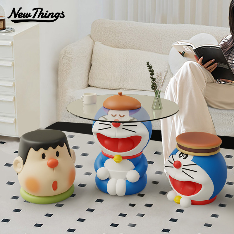 创意卡通茶几轻奢高级小户型可爱边几茶台小型茶桌椅组合玻璃圆桌,住宅家具,茶几,淘宝优惠券,粉丝福利购,淘宝优惠卷