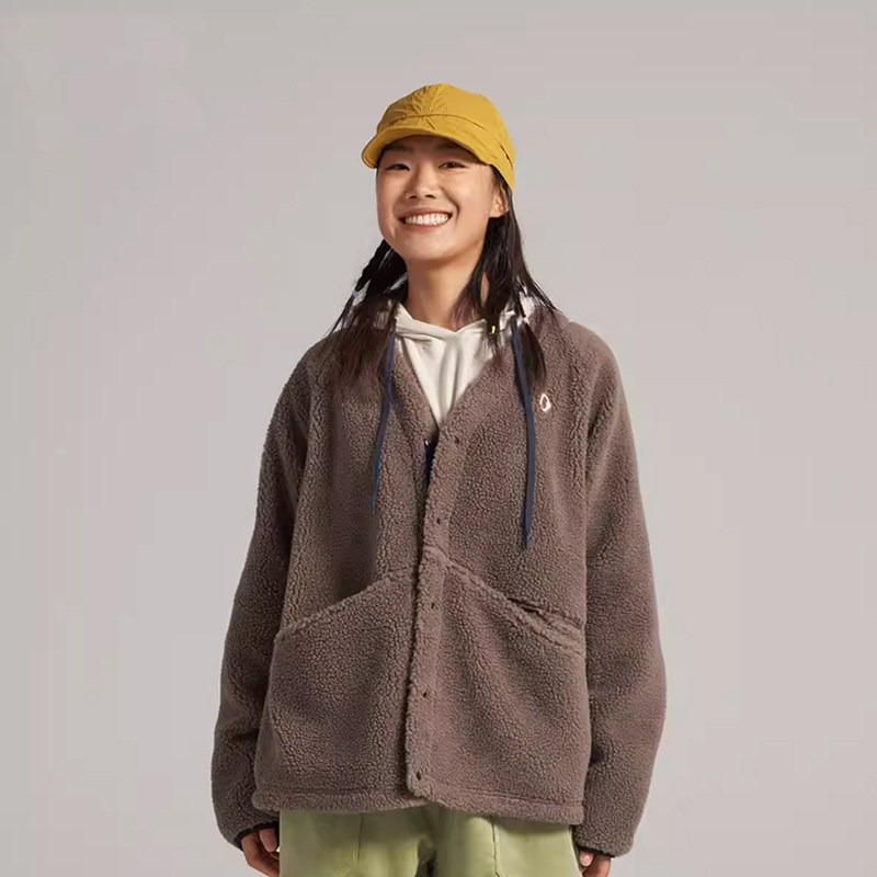 渃素然 零 24新品女士秋户外运动防风宽松保暖抓绒外套A0243JA68