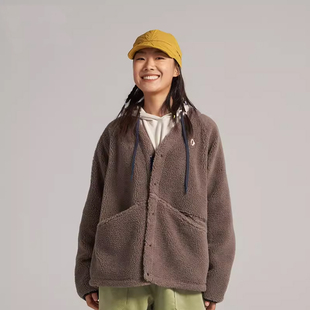 女士秋户外运动防风宽松保暖抓绒外套A0243JA68 24新品 渃素然 零