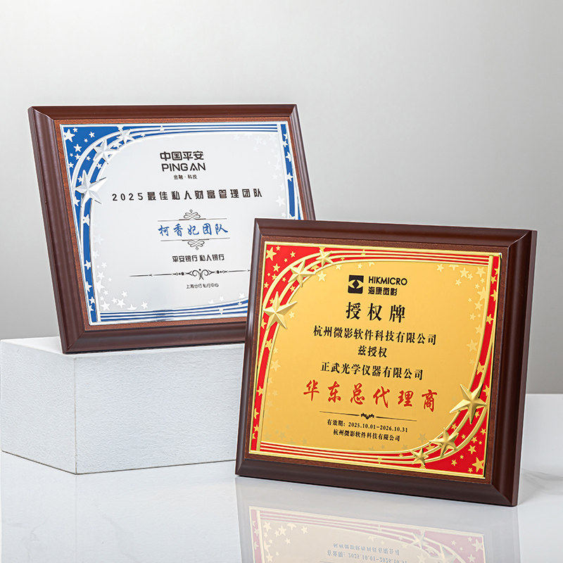 创意奖牌授权牌定制定做