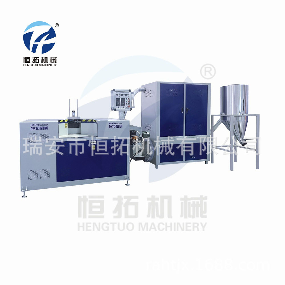 恒拓塑料膜回收挤出机小型低温无水造粒机生产线环保风冷机器制造