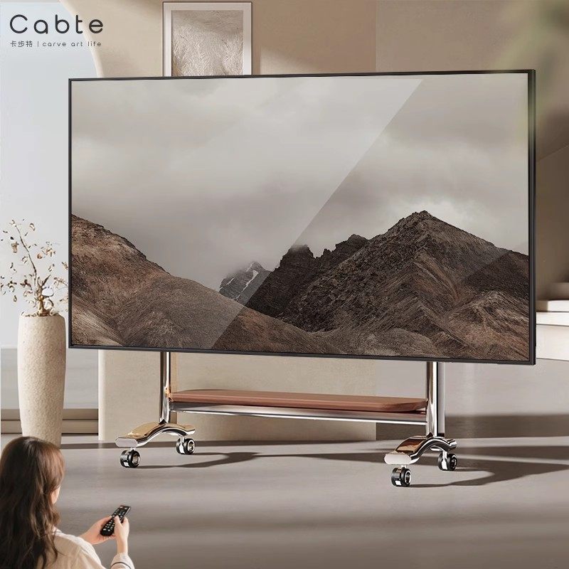 不锈钢电视支架可移动55-100英寸